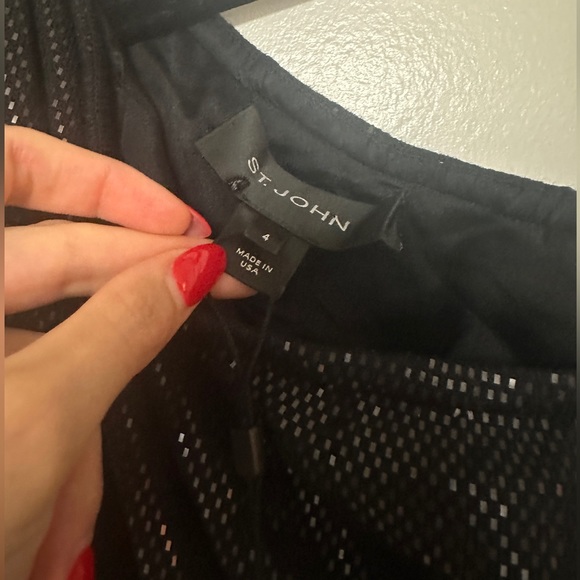 NWT 🖤 Gorgeous St John one shoulder sparkly dress - Picture 4 of 8